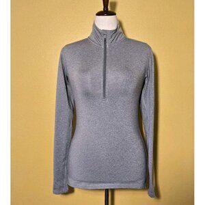 Nike Pro HyperWarm Half Zip Long Sleeved Shirt Womens Pullover 803145-063 Grey M